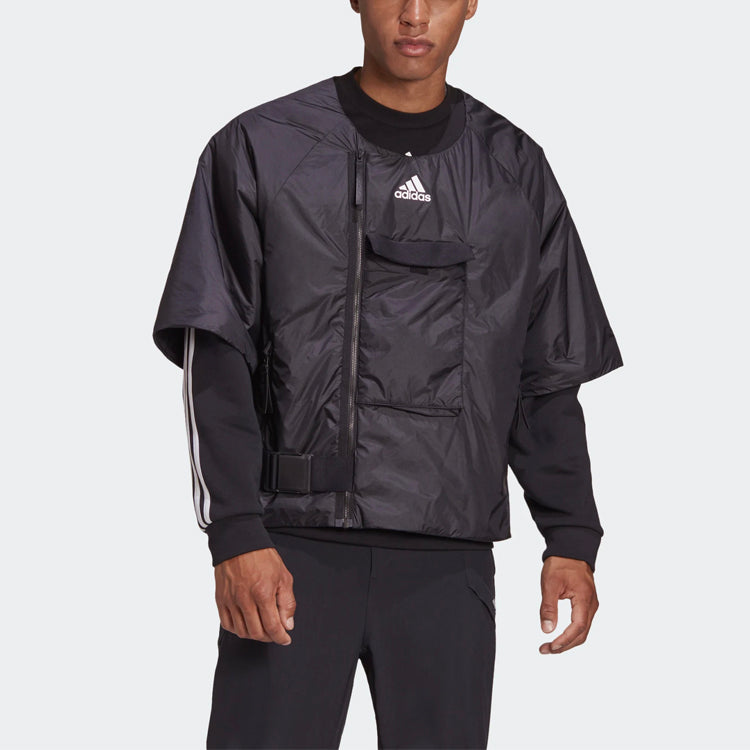 adidas Detachable hooded waterproof Down Jacket Black FT2421