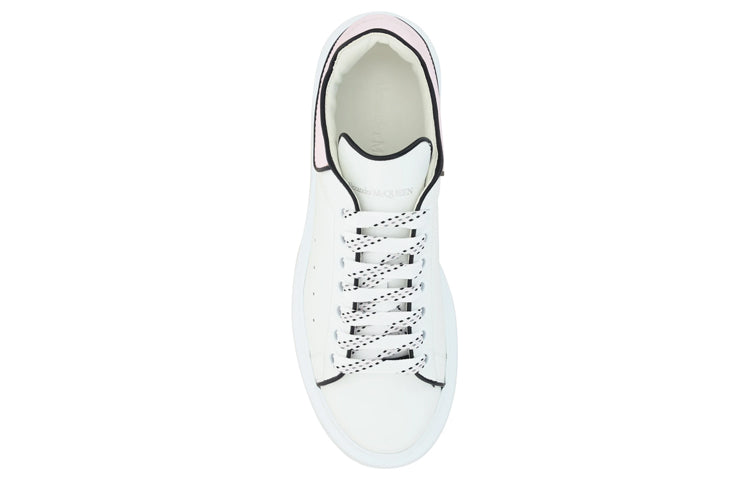 (WMNS) Alexander McQueen Oversized Leather Sneakers 'White Pink' 733003WHJE58845