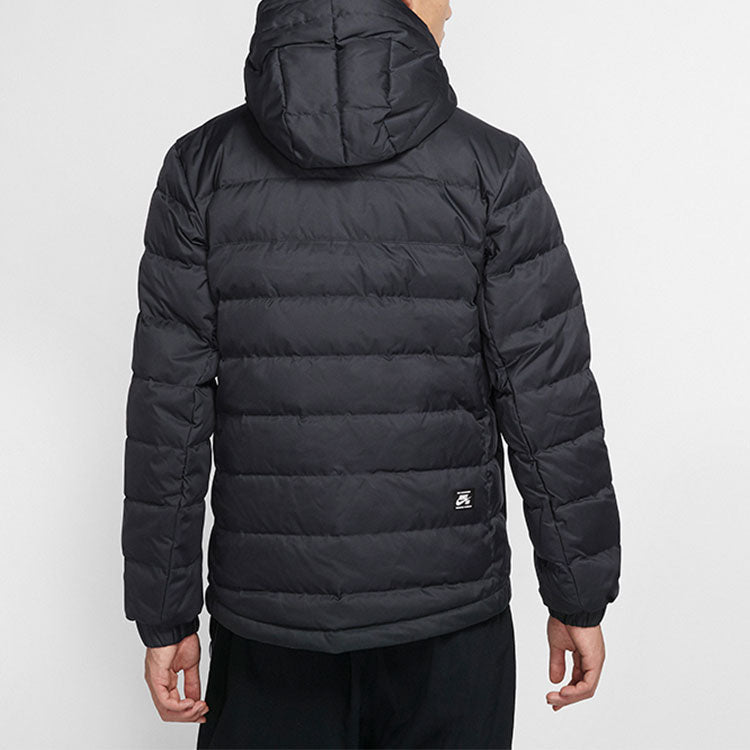 Nike SB Skateboard Stay Warm Windproof Casual Sports hooded down Jacket Black 693335-011