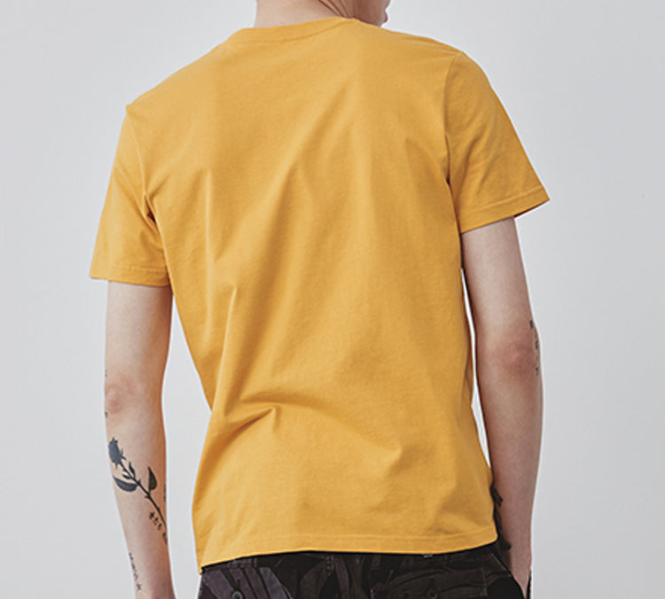 Vans SS20 Alphabet Logo Casual Round Neck Short Sleeve Couple Style Yellow VN0A4MM650X1