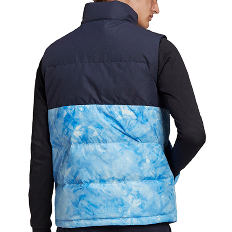 adidas Stand Collar Leisure Sports Windproof Warm Down Vest Men Hide Blue GE9983
