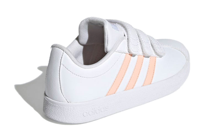 (PS) adidas VL Court 2.0 'White Pink' EE6903
