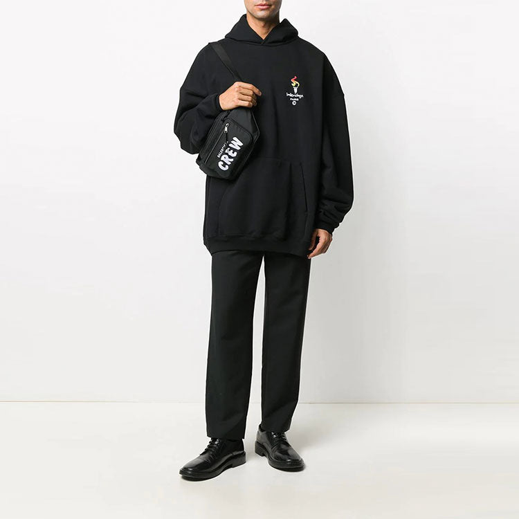 Balenciaga Paris Olympics Oversized Hoodie 'Black' 620973TIV451070