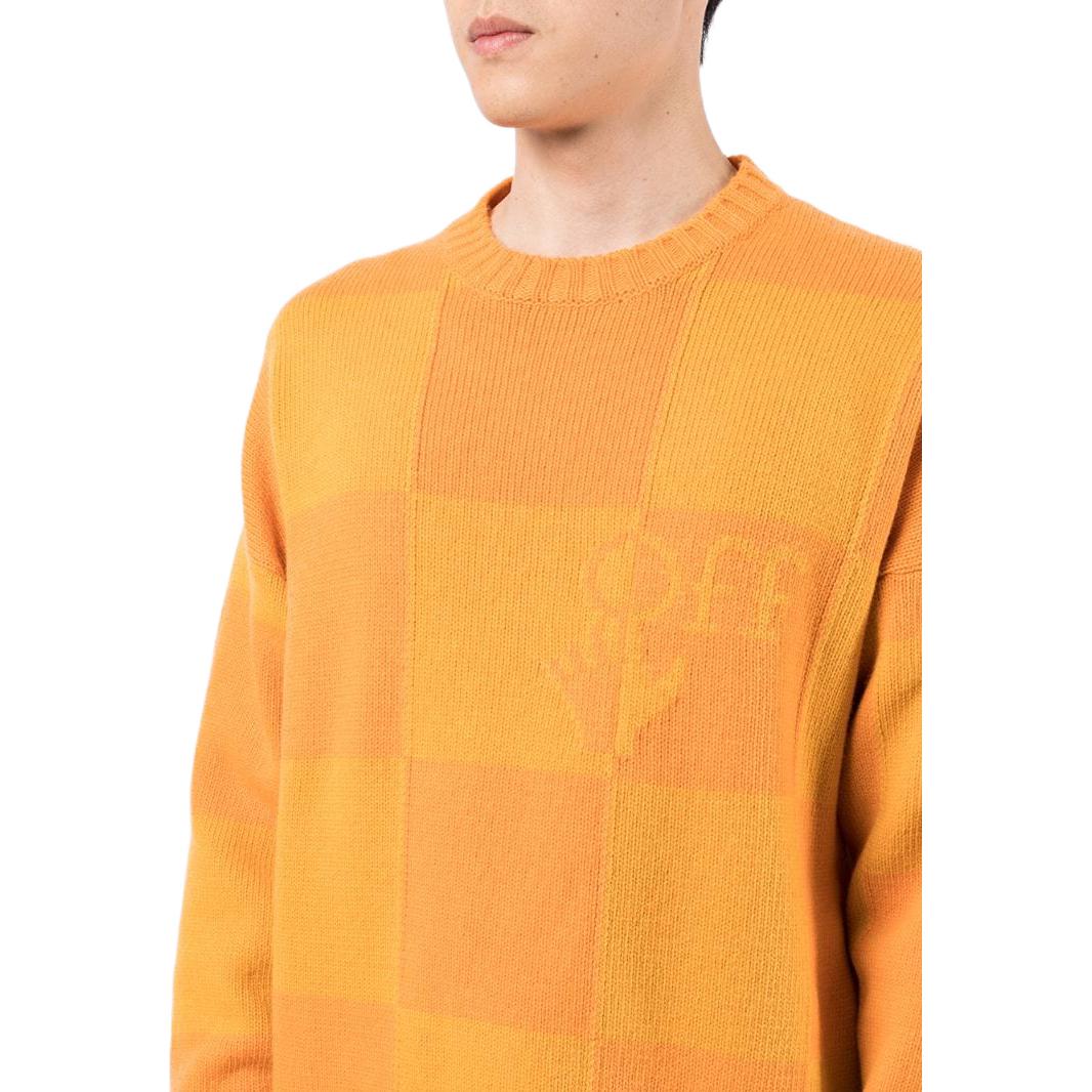 Off-White Checkerboard Logo Intarsi Knit Jumper OMHE089F21KNI0012020