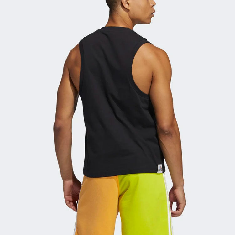 adidas originals Ptide Series Love Unites Tan Fluorescence Printing Sports Vest Couple Style Black H43967