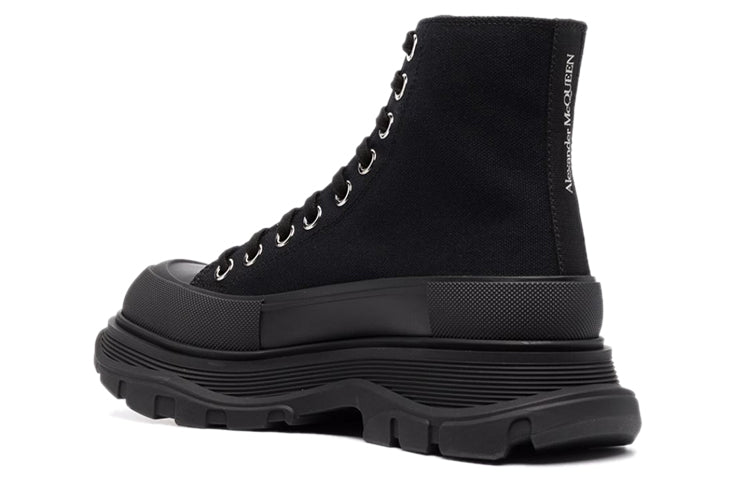 (WMNS) Alexander McQueen Tread Slick Lace Up Boot 'Black' 611706W4MV21000