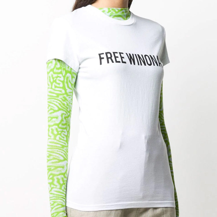 (WMNS) Off-White Winona Slim Fit White T-Shirt OWAA040E20JER0020110