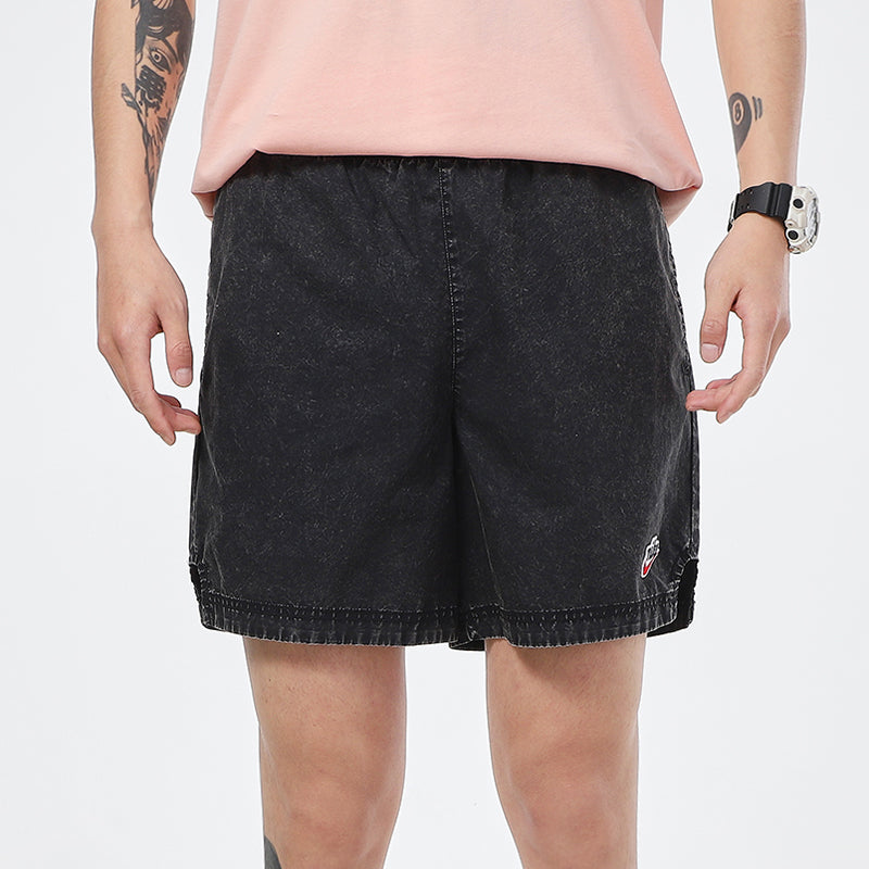 Nike Retro Washed Denim Casual Shorts Black DC1878-010
