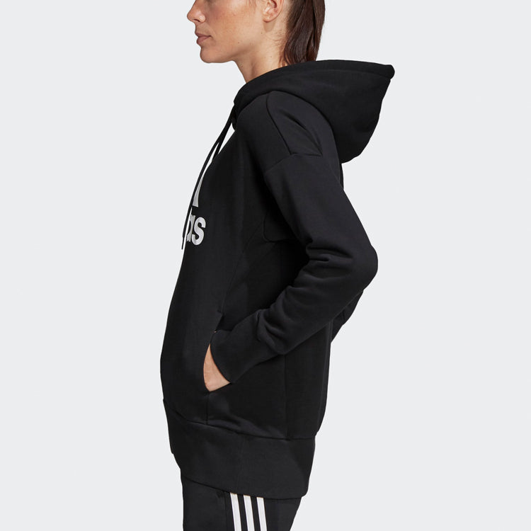 (WMNS) adidas Loose hooded Sports Stylish Black FM1044