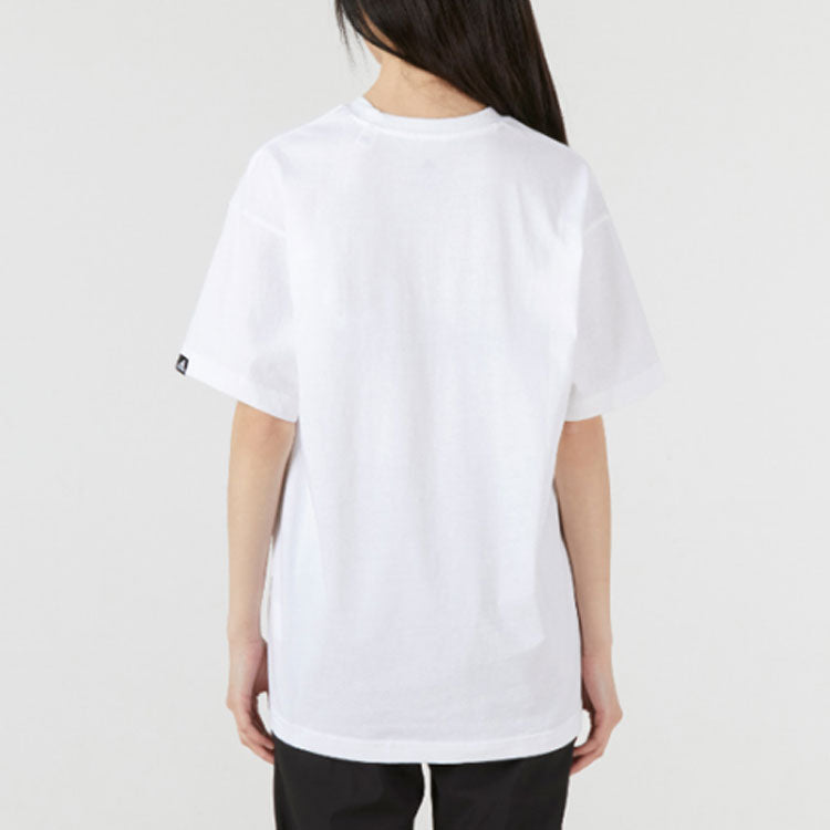 (WMNS) adidas SS22 Large Logo Printing Breathable Round Neck Short Sleeve Couple Style White GL0870