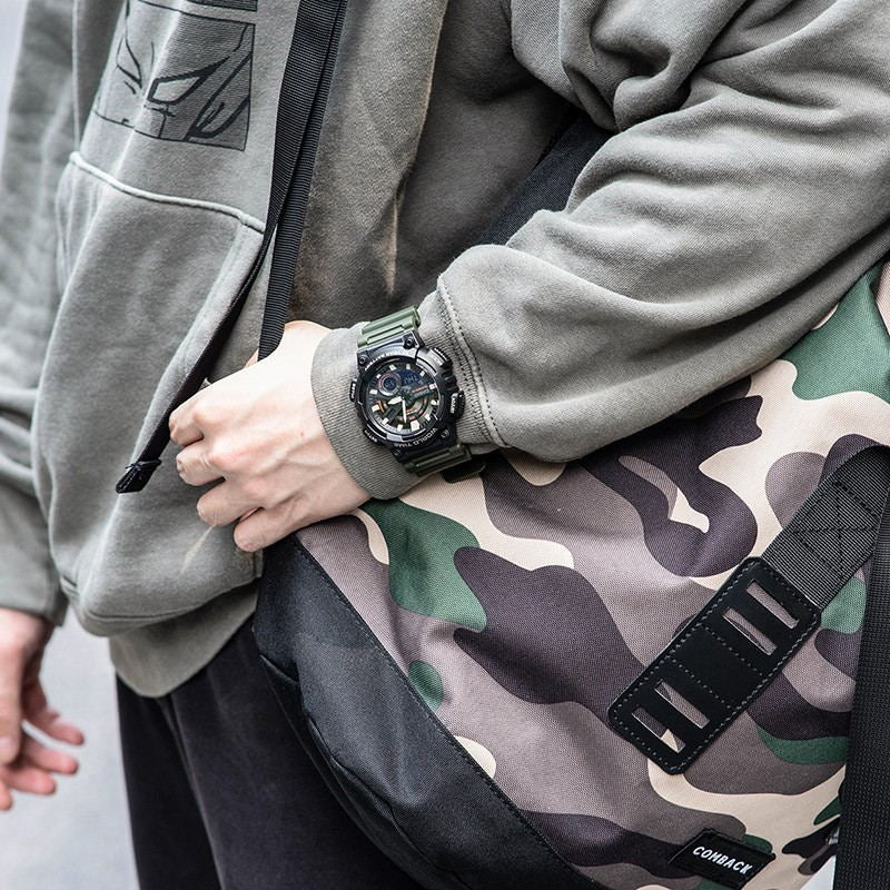 CASIO G Shock Sports Waterproof Mens BlackGreen Analog/Digital Combo AEQ-110W-3A