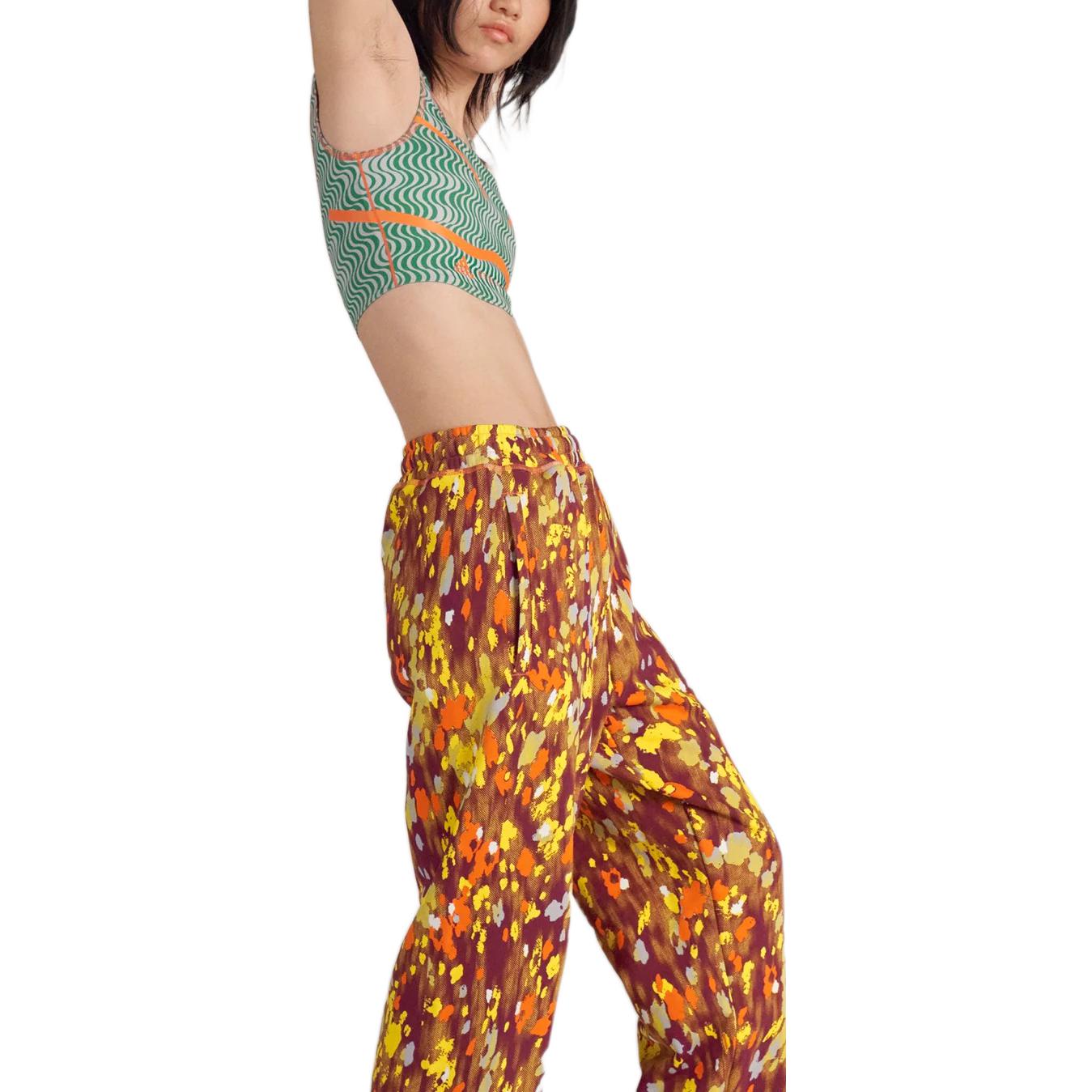 (WMNS) adidas by Stella McCartney TruePurpose Printed Crop Top Asia Sizing 'Green Orange' HI6036