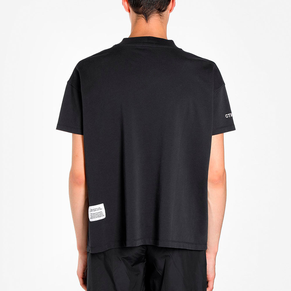 HERON PRESTON Collar  Printing Short Sleeve Unisex Black HMAA012S209130111001
