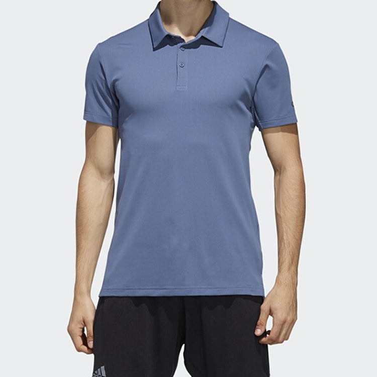 adidas Sports Tennis Short Sleeve Polo Shirt Blue Gray DY7503
