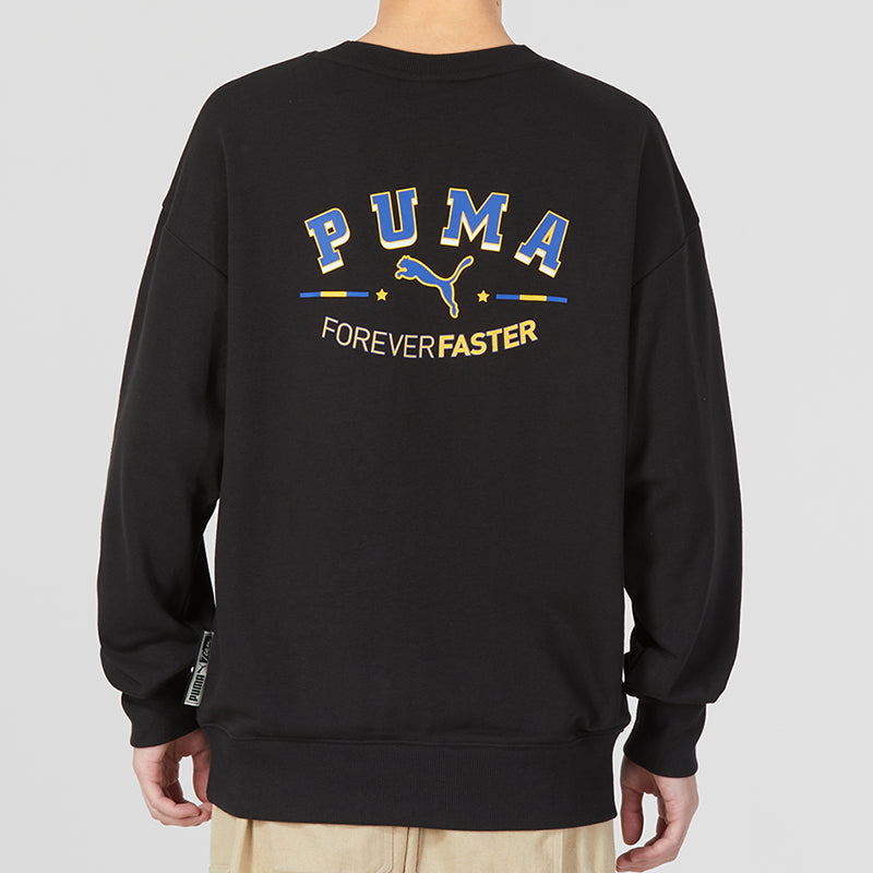 PUMA Team Crew Graphic Sweater 'Black' 622275-01