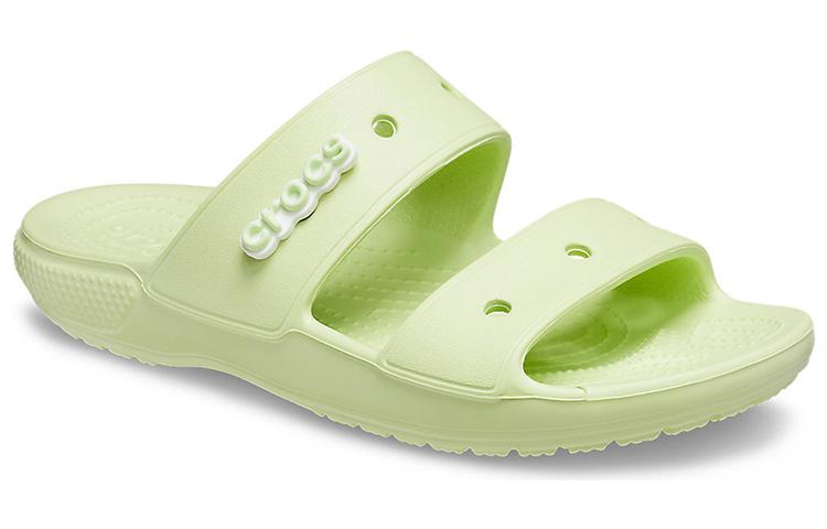 Crocs Classic Clog Cozy Unisex Gray Green Slippers 206761-335