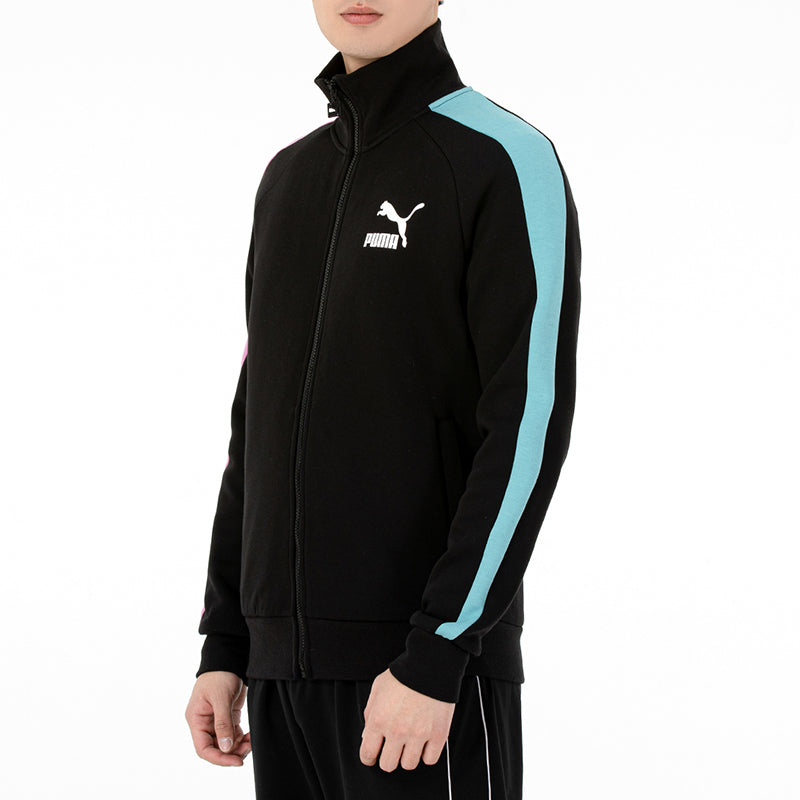PUMA Splicing Casual Stand Collar Windproof Jacket Black 531377-98