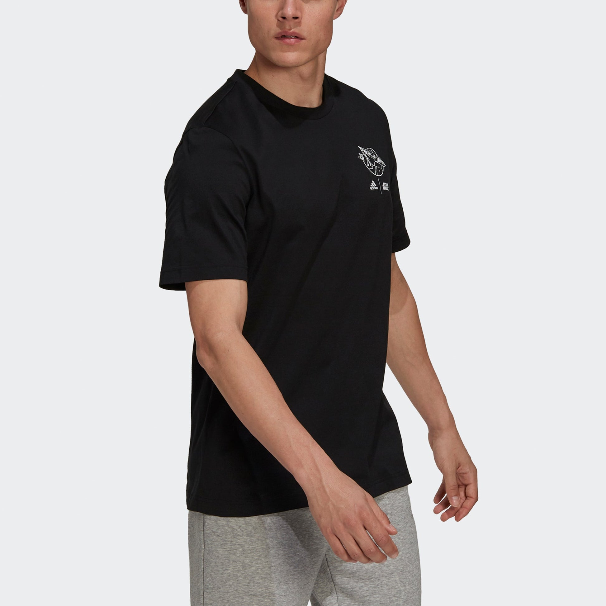 adidas M Str Wrs Tc T Casual Sports Breathable Printing Short Sleeve Black GS6214