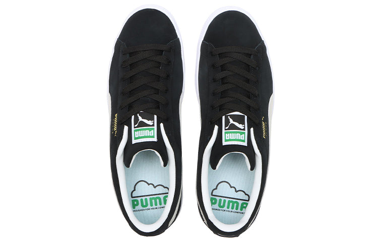 PUMA Suede Casual Skateboarding Shoes Unisex Black White 380706-01