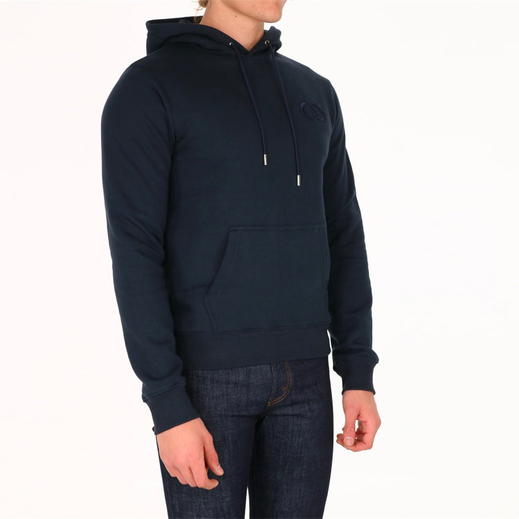 Men's DIOR Logo Embroidered Solid Color Dark Blue 113J698A0531-C585