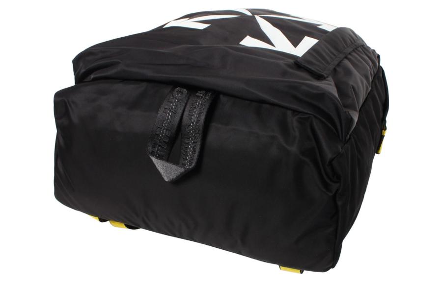 Off-White 20 Classic Arrow Series Printing Backpack schoolbag Yellow OMNB019E20FAB0011001