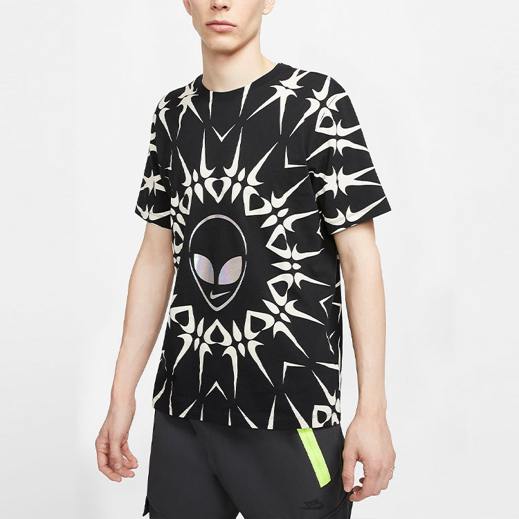 Nike Alien Printing Sports Round Neck Short Sleeve Black CT7051-010