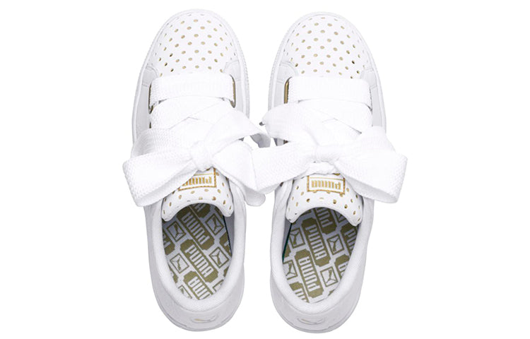 (WMNS) PUMA Basket Heart Ath Lux White 366728-01
