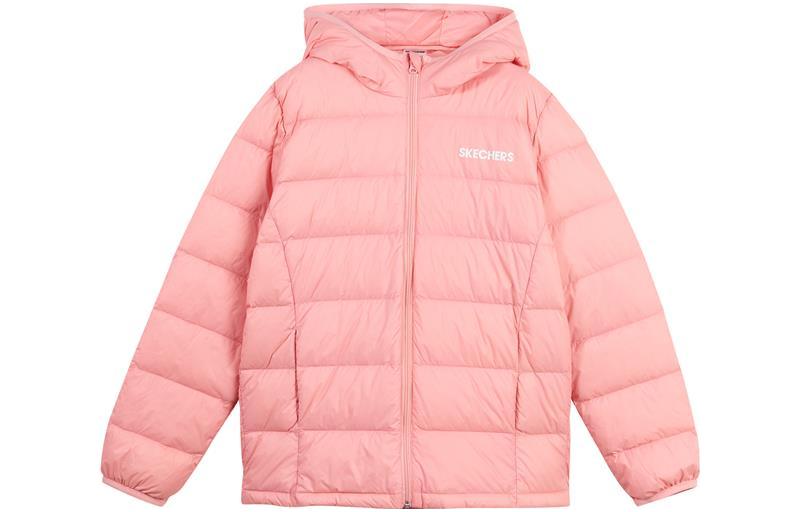 (GS) Skechers Solid Color Hooded Down Jacket 'Blue Red Pink Black' L422K127