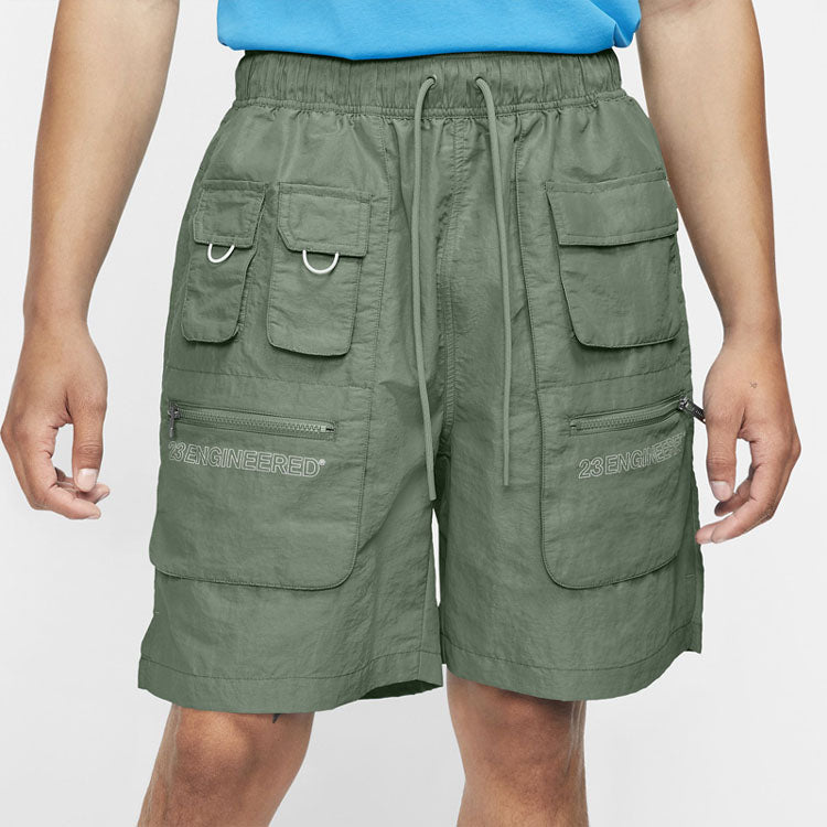Men's Air Jordan 23 Engineered Multiple Pockets Loose Cargo Sports Shorts 'Military Green' CN7299-313