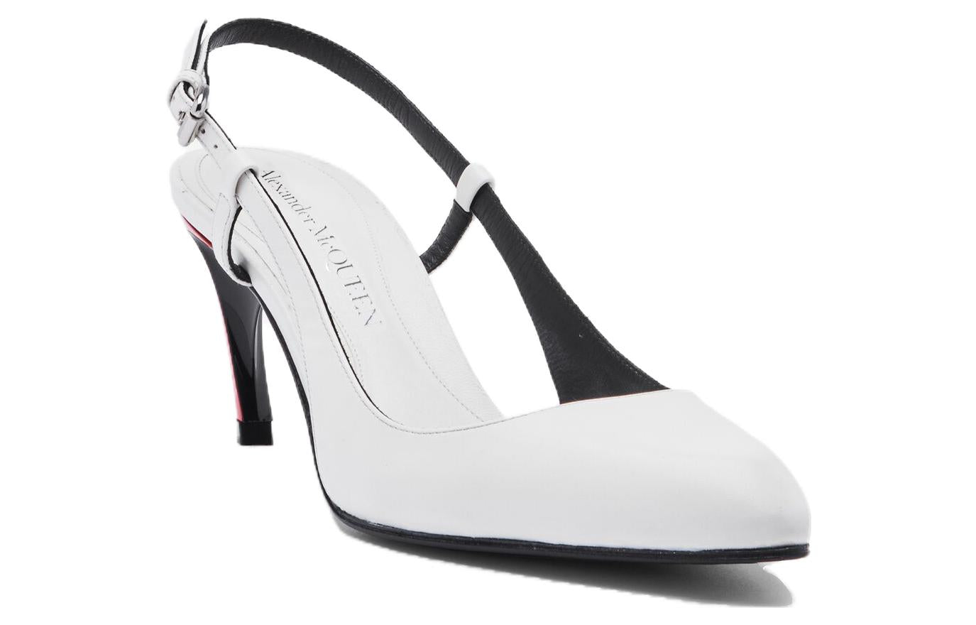 (WMNS) Alexander McQueen Armadillo Slingback Pump 'Ivory Lust Red' 780690WIEX48740