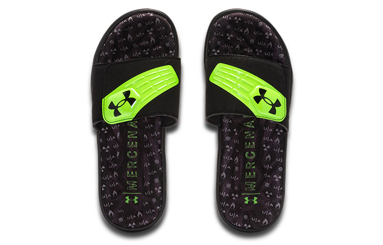 Under Armour Mercenary Xii Slipper Black/Green 3023759-002