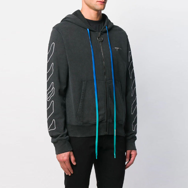 Off-White Zipper Drawstring Version Black OMBE001F19E300111001