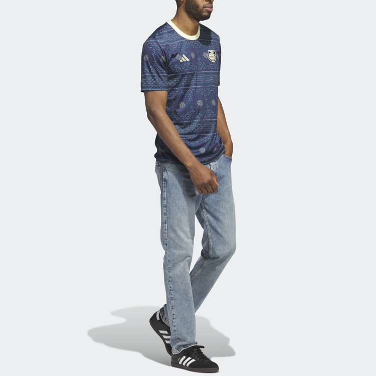 adidas Jamaica Tiro 23 Pre-Match Jersey Asia Sizing 'Collegiate Navy' HS5227