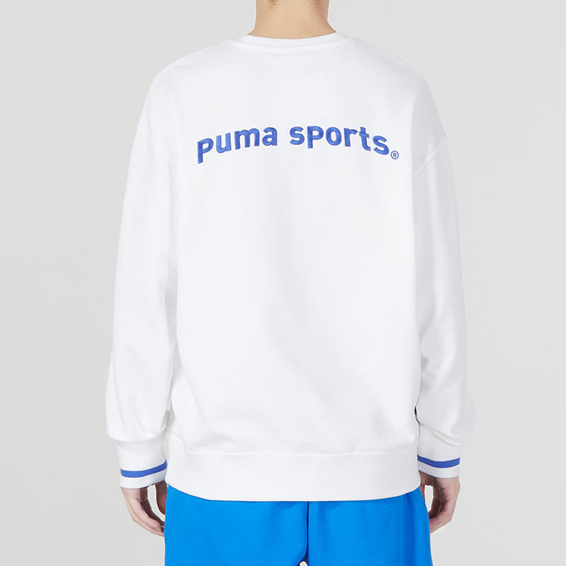 PUMA Team Crew Tr Logo Long Sleeve Sweater 'White' 620614-02
