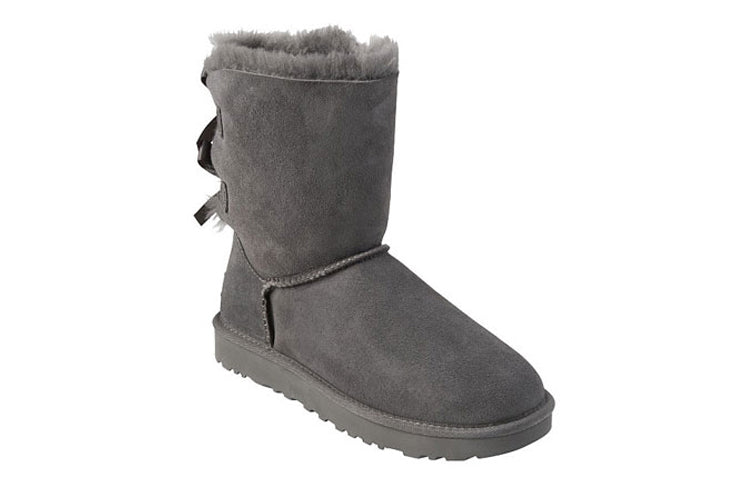 (WMNS) UGG Mini Bailey Bow II Boot Fleece Lined Gray 1016225-GREY