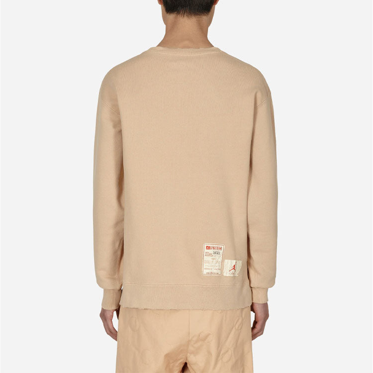 Air Jordan x union Crossover Logo Solid Color Sleeve Sports Round Neck Asia Edition Khaki DJ9523-268