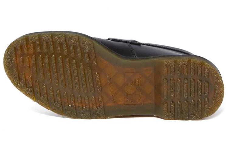 Dr. Martens Adrian Yellow Stitch Leather Tassel Loafers 'Black Smooth' 22209001