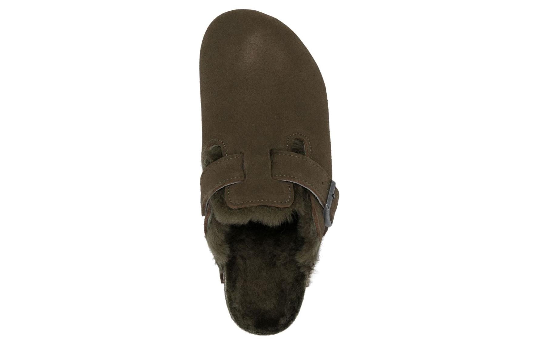 Birkenstock Boston Shearling Suede Leather Narrow Fit 'Thyme' 1025667