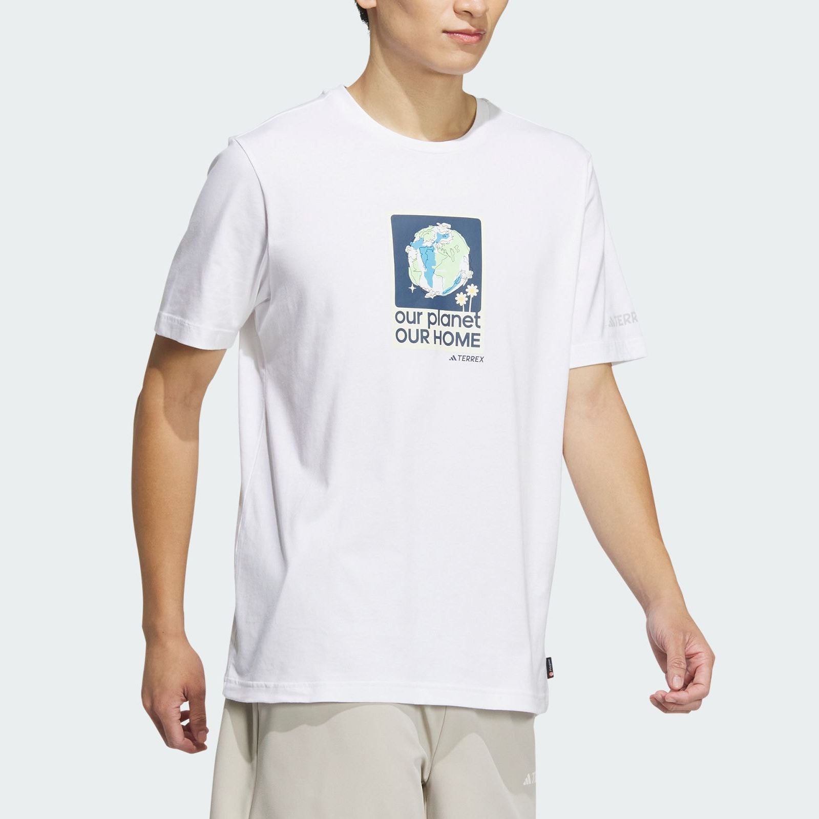 adidas Polygiene T-Shirt Asia Sizing 'White Teal' IW7644