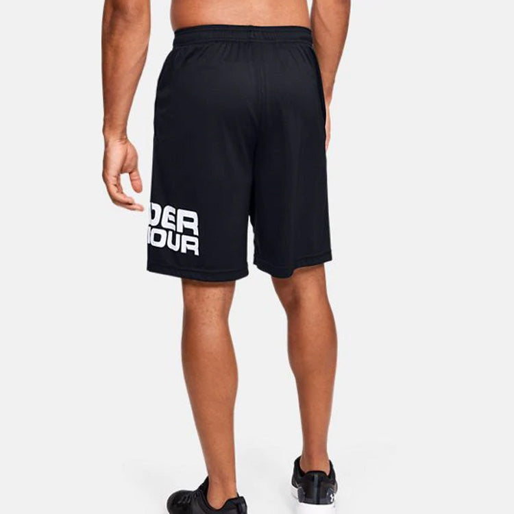 Under Armour Tech Wordmark Sports Shorts 'Black White' 1351653-001