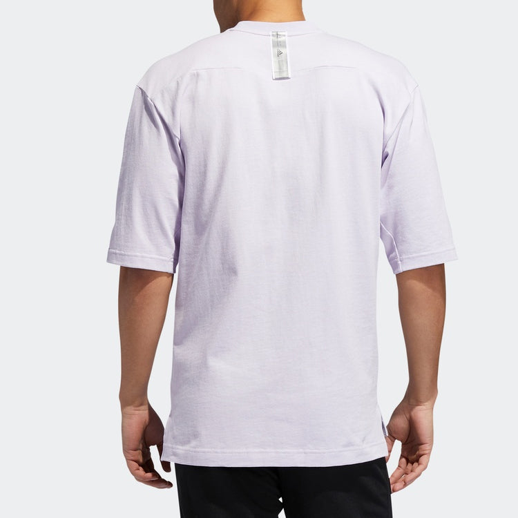 adidas Sports Round Neck Short Sleeve Purple FT2778