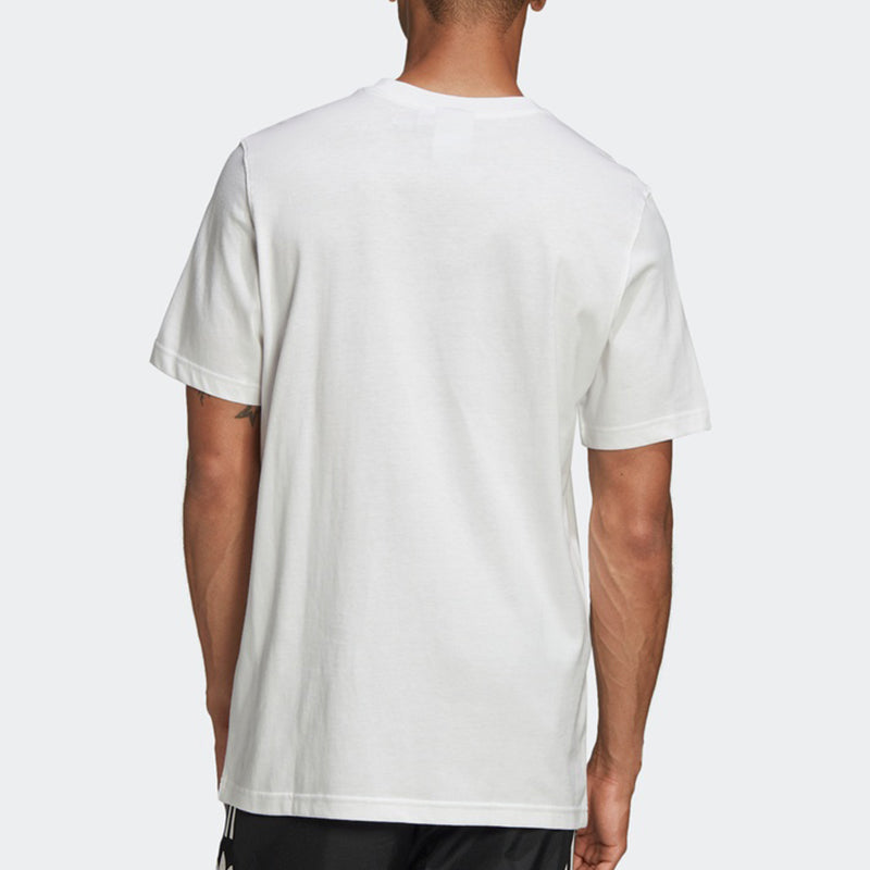 adidas originals Logo Round Neck Training Breathable Short Sleeve White FM3389