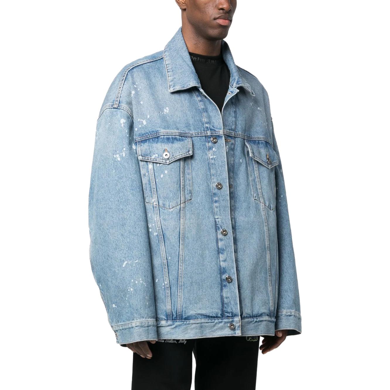 Off-White Blue Button Denim Jacket 'Medium Blue' OMYE083S23DEN0014600