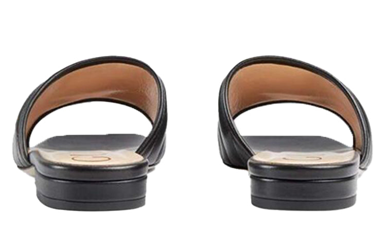 (WMNS) Gucci Double g Slippers Black 646169-BKO60-1000
