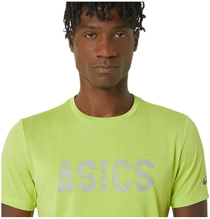 ASICS Logo Heather Dry T-Shirt 'Lime Zest' 2011C783-300