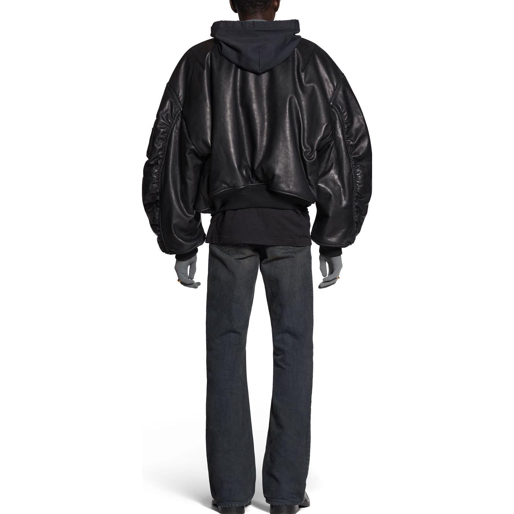 Balenciaga Hooded Bomber Jacket 'Black' 750953TOS171000