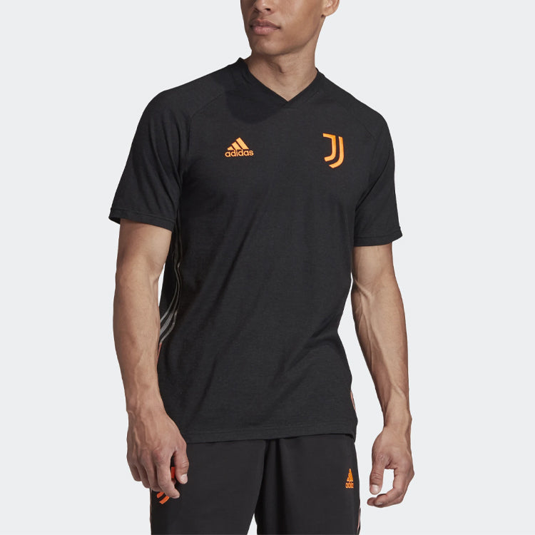 adidas Juventus Travel Tee 'Black App Signal Orange' FR4209