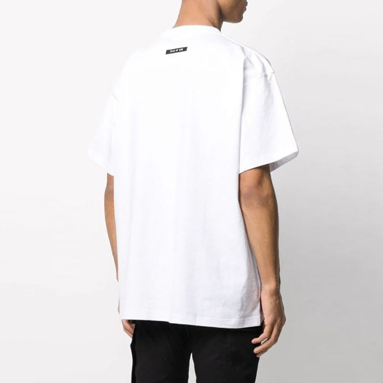 Fear of God Classic FG Colorful Reflective Logo Large Short Sleeve Unisex White FOG-FW19-79