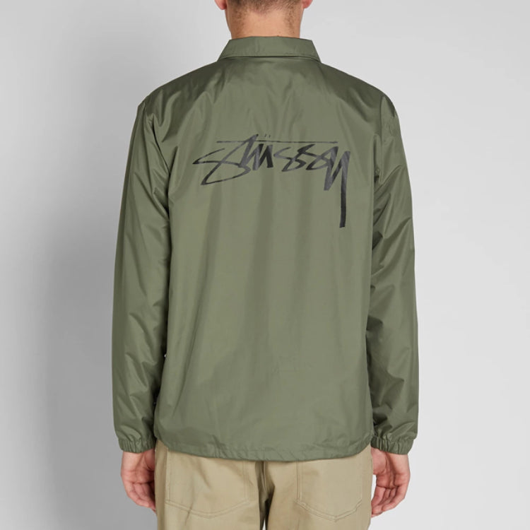 Stussy Back LOGO Printing Coach Jacket Unisex Green 115394