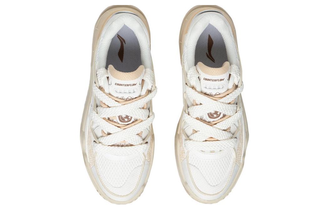 (WMNS) Li-Ning CF Flash Star 2.0 'White Light Brown' AGLT088-2